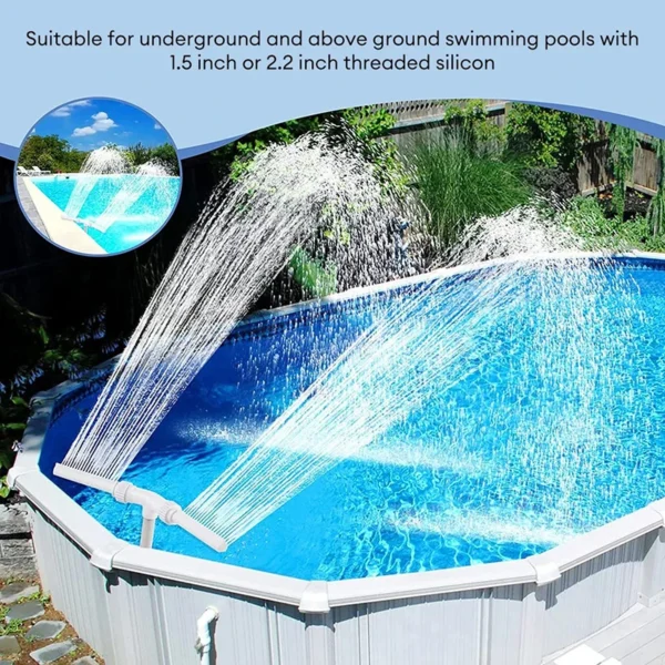 Adjustable Dual Spray Waterfall Swimming Pool Fountain - Image 2