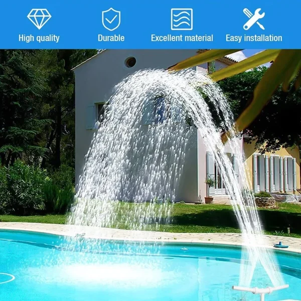 Adjustable Dual Spray Waterfall Swimming Pool Fountain - Image 3